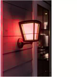 Philips White & Color Ambiance Econic Outdoor lampada da parete da terra, Luce LED Nero