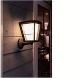 Philips White & Color Ambiance Econic Outdoor lampada da parete da terra, Luce LED Nero