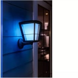 Philips White & Color Ambiance Econic Outdoor lampada da parete da terra, Luce LED Nero