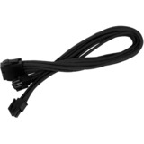 SilverStone 8pin - EPS12V 8pin(4+4), 0.3m 0,3 m Nero, 0.3m, 0,3 m, 8-pin(4+4) EPS12V, Maschio/Maschio, Nero