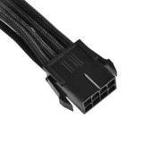 SilverStone 8pin - EPS12V 8pin(4+4), 0.3m 0,3 m Nero, 0.3m, 0,3 m, 8-pin(4+4) EPS12V, Maschio/Maschio, Nero