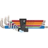 Wera 3950/9 Hex-Plus Multicolore Imperial Acciaio inossidabile 1 set di chiavi a brugola angolari, Cacciavite Nero