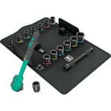 Wera 8100 SB 12 Set di cricchetti Zyklop Comfort, 3/8", Set di strumenti Nero/Verde