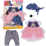 ZAPF Creation BABY born® Costume da ragazza pirata 43cm, Accessori della bambola 