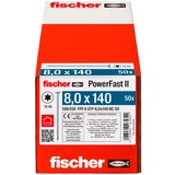 fischer Vite per legno PowerFast II 8,0x140 testa svasata gradinata TX 
