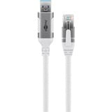 goobay Cavo Ethernet USB-A 3.2 Gen1 con connettore > connettore RJ-45, Scheda di rete bianco