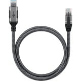 goobay Cavo Ethernet USB-A 3.2 Gen1 connettore > connettore RJ-45, Scheda di rete Nero/Argento