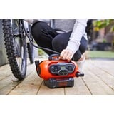 BLACK+DECKER BDCINF18N-QS compressore ad aria 160 l/min AC/Accendisigaro, Pompa di aria arancione /Nero, 160 l/min, 11,03 bar