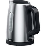 Braun WK 1500 bollitore elettrico 1,7 L 2200 W Nero, Acciaio inox accaio/Nero, 1,7 L, 2200 W, Nero, Acciaio inox, Indicatore del livello dell'acqua, Arresto di sicurezza contro il surriscaldamento