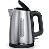 Braun WK 1500 bollitore elettrico 1,7 L 2200 W Nero, Acciaio inox accaio/Nero, 1,7 L, 2200 W, Nero, Acciaio inox, Indicatore del livello dell'acqua, Arresto di sicurezza contro il surriscaldamento
