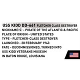 COBI USS Kidd DD-661, Giochi di costruzione 