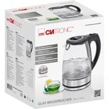 Clatronic WKS 3744 G, Bollitore Nero/Argento