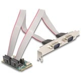 DeLOCK Mini PCIe I/O PCIe, 2x Seriale RS-232, Scheda di interfaccia 