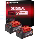 EINHELL Batteria Power-X-Change Plus TWIN-PACK 18Volt 5,2Ah rosso/Nero