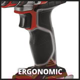 EINHELL Trapano avvitatore a percussione professionale a batteria TP-CD 18/50 Li-i BL Solo, 18Volt, Cordless rosso/Nero