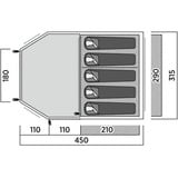 Easy Camp Tenda tunnel familiare Hidra 5 verde oliva