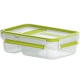Emsa 518103 contenitore portapranzo Contenitore per il pranzo 0,6 L Polipropilene (PP), Elastomero Termoplastico (TPE) Verde, Trasparente 1 pz, Scatola per il pranzo verde chiaro/trasparente, Contenitore per il pranzo, Adulto, Verde, Trasparente, Polipropilene (PP), Elastomero Termoplastico (TPE), Monocromatico, Rettangolare