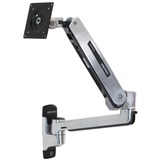 Ergotron LX Sit-Stand Wall Mount LCD Arm 106,7 cm (42") Acciaio inossidabile Parete argento, 11,3 kg, 106,7 cm (42"), 75 x 75 mm, 200 x 100 mm, Acciaio inossidabile