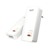 FRITZ! 1240 AX WLAN Set, PowerLAN Powerline 1240 AX WLAN Set, 1200 Mbit/s, Gigabit Ethernet, 10,100,1000 Mbit/s, Wi-Fi 6 (802.11ax), Banda singola (2.4 GHz), 600 Mbit/s