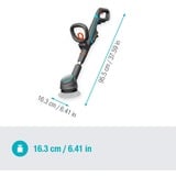 GARDENA Pulitore multiuso a batteria AquaBrush Compact 18V P4A solo, Detergente per pavimenti duri grigio/Turchese