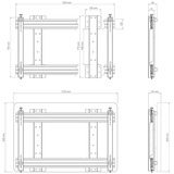 HAGOR Supporto a parete per Cisco WebEx Board 55" / Board Pro 55", Montaggio a parete Nero