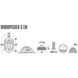 High Peak Tenda a cupola Woodpecker 3 LW verde/Rosso