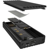 ICY BOX IB-1917M-C32a Custodia M.2 NVMe SSD, Disk enclosure Nero