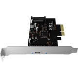 ICY BOX IB-PCI1901-C32 scheda di interfaccia e adattatore Interno USB 3.2 Gen 2 (3.1 Gen 2) PCIe, USB 3.2 Gen 2 (3.1 Gen 2), Maschio, PCIe 3.0, SATA a 15 pin, Nero