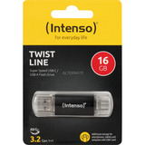 Intenso Twist Line 16 GB, Chiavetta USB antracite/trasparente