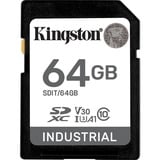 Kingston Industrial 64 GB SDXC, Scheda di memoria Nero