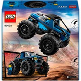 LEGO City 60402 Monster Truck Blu, Veicolo Giocattolo Fuoristrada, Giochi per Bambini di 5+ Anni con Minifigure del Pilota, Giochi di costruzione Veicolo Giocattolo Fuoristrada, Giochi per Bambini di 5+ Anni con Minifigure del Pilota, Set da costruzione, 5 anno/i, Plastica, 148 pz, 317 g