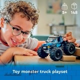 LEGO City 60402 Monster Truck Blu, Veicolo Giocattolo Fuoristrada, Giochi per Bambini di 5+ Anni con Minifigure del Pilota, Giochi di costruzione Veicolo Giocattolo Fuoristrada, Giochi per Bambini di 5+ Anni con Minifigure del Pilota, Set da costruzione, 5 anno/i, Plastica, 148 pz, 317 g