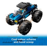 LEGO City 60402 Monster Truck Blu, Veicolo Giocattolo Fuoristrada, Giochi per Bambini di 5+ Anni con Minifigure del Pilota, Giochi di costruzione Veicolo Giocattolo Fuoristrada, Giochi per Bambini di 5+ Anni con Minifigure del Pilota, Set da costruzione, 5 anno/i, Plastica, 148 pz, 317 g