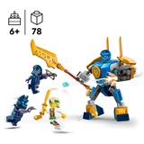 LEGO NINJAGO Pack Mech da battaglia di Jay, Giochi di costruzione Set da costruzione, 6 anno/i, Plastica, 78 pz, 106 g