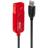 Lindy 42782 cavo USB USB 2.0 12 m USB A 0,48 Gbit/s Nero, Cavo di prolunga Nero/Rosso, 12 m, USB A, USB A, USB 2.0, 0,48 Gbit/s, Nero