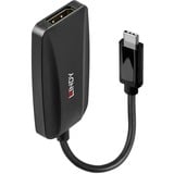 Lindy 43337 cavo e adattatore video 0,13 m USB tipo-C DisplayPort Nero, Convertitore Nero, 0,13 m, USB tipo-C, DisplayPort, Maschio, Femmina, Dritto