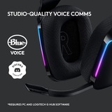 Logitech G733 Cuffia Padiglione auricolare Nero, Cuffia da gioco Nero, Cuffia, Padiglione auricolare, Giocare, Nero, Stereofonico, Manopola