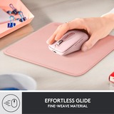 Logitech Mouse Pad Studio Series Rosa, Tappetino per mouse rosa, Rosa, Monocromatico, Nylon, Poliestere, Gomma, Barra appoggiaferro antiscivolo