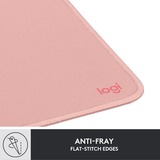Logitech Mouse Pad Studio Series Rosa, Tappetino per mouse rosa, Rosa, Monocromatico, Nylon, Poliestere, Gomma, Barra appoggiaferro antiscivolo