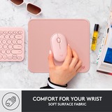 Logitech Mouse Pad Studio Series Rosa, Tappetino per mouse rosa, Rosa, Monocromatico, Nylon, Poliestere, Gomma, Barra appoggiaferro antiscivolo