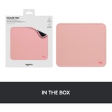 Logitech Mouse Pad Studio Series Rosa, Tappetino per mouse rosa, Rosa, Monocromatico, Nylon, Poliestere, Gomma, Barra appoggiaferro antiscivolo