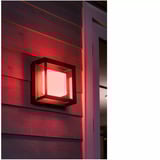 Philips White & Color Ambiance Econic Outdoor applique da parete quadrata, Luce LED Nero