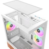 Thermaltake CA-1Z4-00M6WN-WS, Chassis Tower bianco/legno