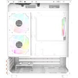 Thermaltake CA-1Z4-00M6WN-WS, Chassis Tower bianco/legno