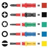 Wera Kraftform Kompakt VDE 17 extra slim 1 Tool Finder, 17 pezzi, Cacciavite rosso/Giallo