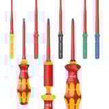 Wera Kraftform Kompakt VDE 17 extra slim 1 Tool Finder, 17 pezzi, Cacciavite rosso/Giallo