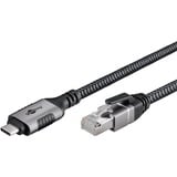 goobay Cavo Ethernet USB-C 3.2 Gen2 connettore > connettore RJ-45, Scheda di rete Nero/Argento
