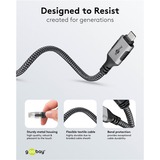 goobay Cavo Ethernet USB-C 3.2 Gen2 connettore > connettore RJ-45, Scheda di rete Nero/Argento