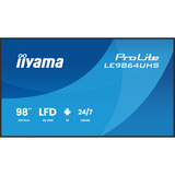 iiyama LE9864UHS-B1AG visualizzatore di messaggi Pannello piatto per segnaletica digitale 2,49 m (98") Wi-Fi 500 cd/m² 4K Ultra HD Nero Processore integrato Android 24/7, Public Display Nero (opaco), Pannello piatto per segnaletica digitale, 2,49 m (98"), 3840 x 2160 Pixel, Wi-Fi, 24/7