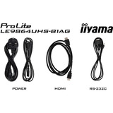 iiyama LE9864UHS-B1AG visualizzatore di messaggi Pannello piatto per segnaletica digitale 2,49 m (98") Wi-Fi 500 cd/m² 4K Ultra HD Nero Processore integrato Android 24/7, Public Display Nero (opaco), Pannello piatto per segnaletica digitale, 2,49 m (98"), 3840 x 2160 Pixel, Wi-Fi, 24/7